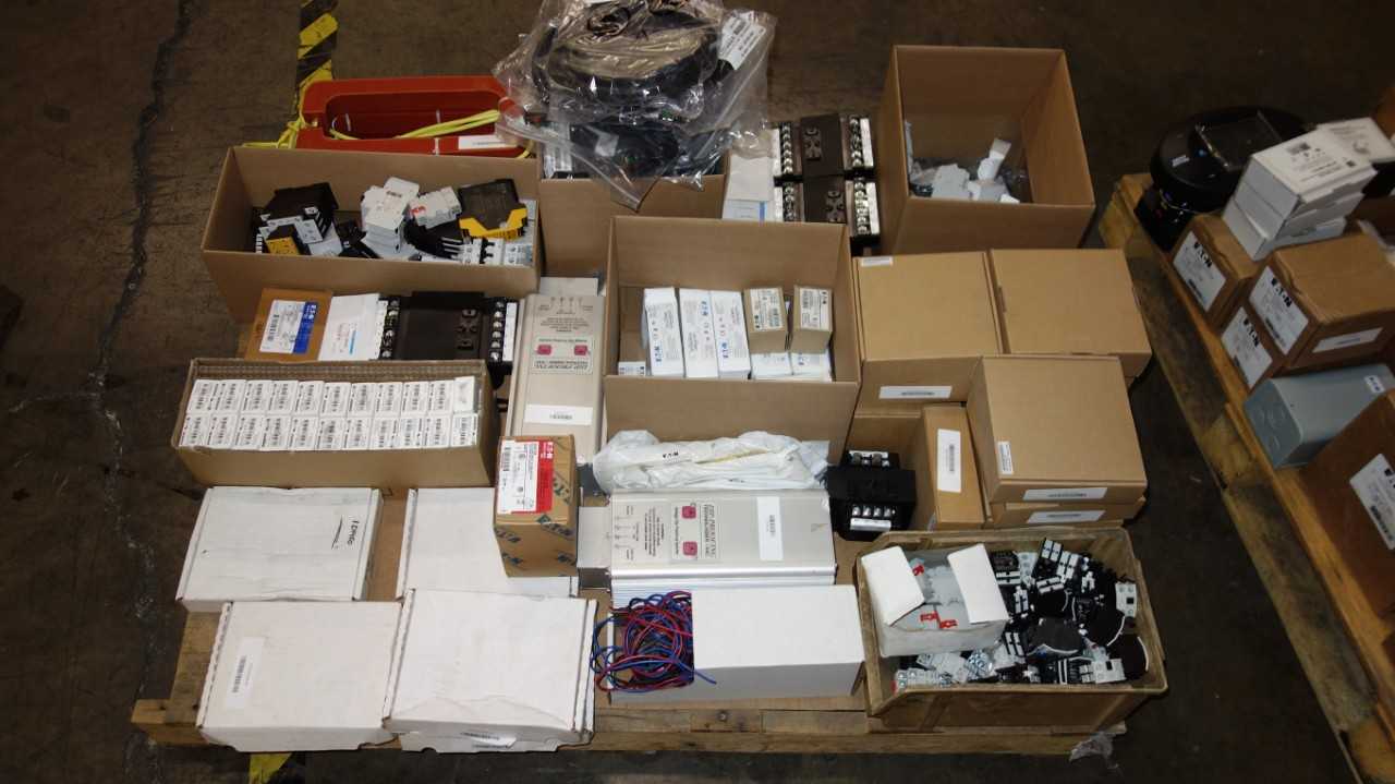 1 PALLET OF ASSORTED EATON ELECTRIC PARTS, SENSORS - ELECTRIC MOTORS