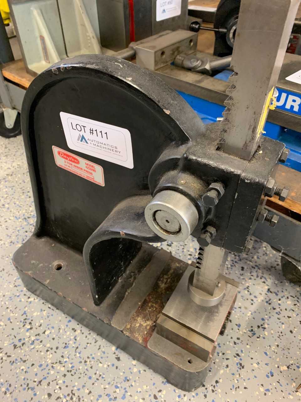 Dayton 4Z329B Arbor Press - MECHANICAL STAMPING PRESSES