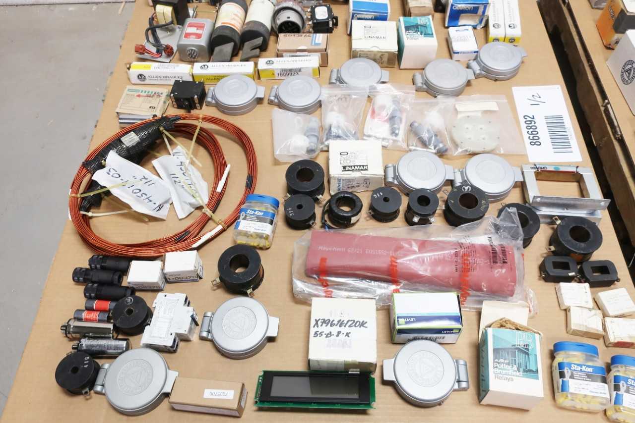 2 PALLETS OF ASSORTED ELECTRICAL PARTS - ELECTRICAL COMPONENTS