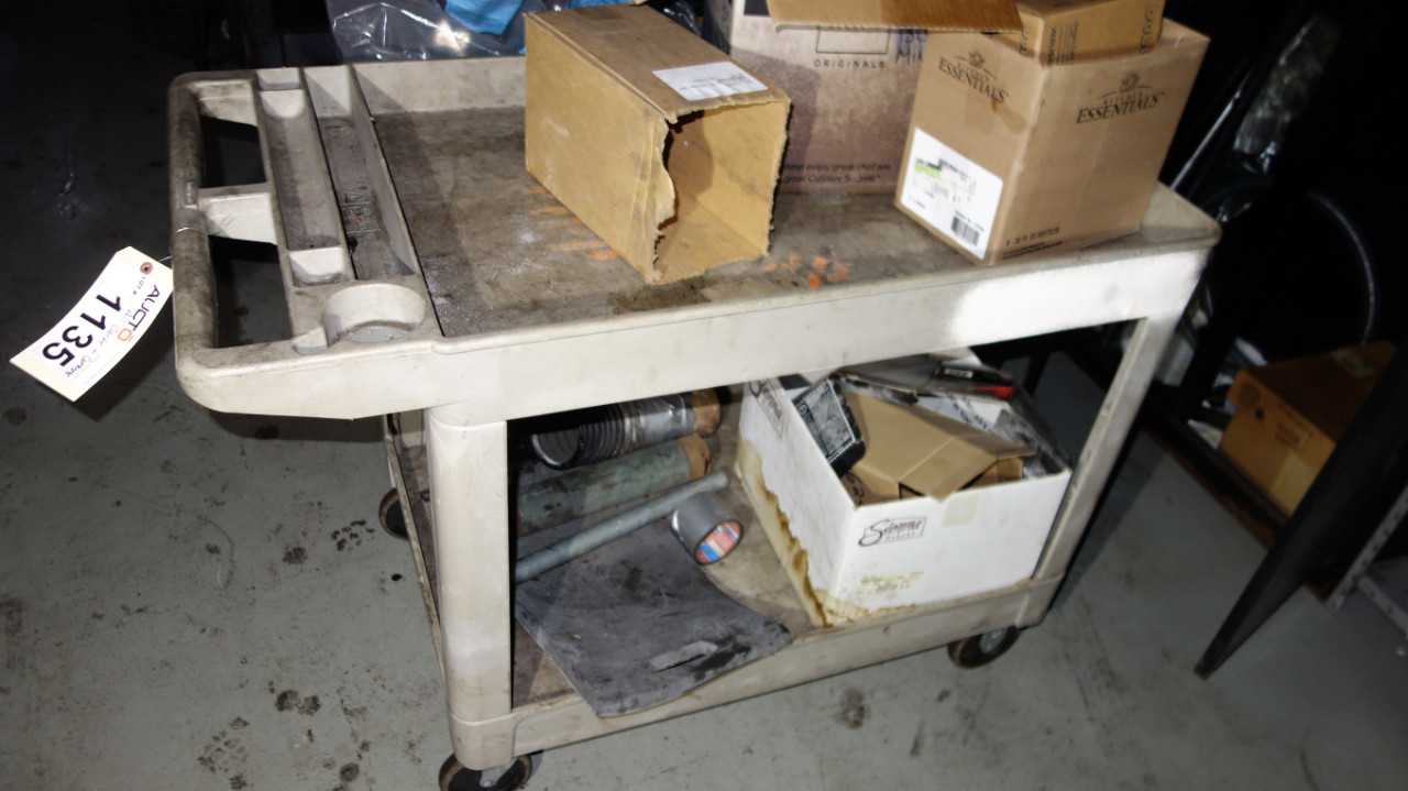 PORTABLE CARTS WITH CONTENTS - PUMPS, MRO (2 GRAY CARTS NOT INCLUDE) - ROLLING CARTS