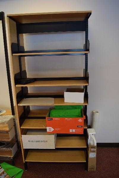 LOT OF DOUBLE SIDED LIBRARY BOOK SHELF - MISCELLANEOUS