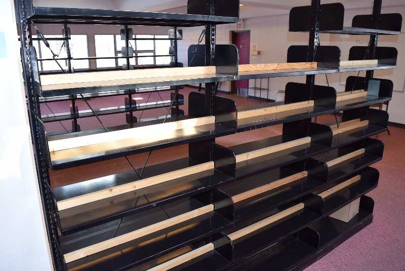 LOT OF DOUBLE SIDED LIBRARY BOOK SHELF - MISCELLANEOUS