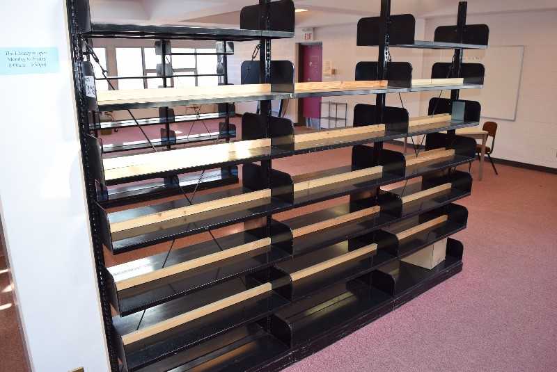 LOT OF DOUBLE SIDED LIBRARY BOOK SHELF - MISCELLANEOUS