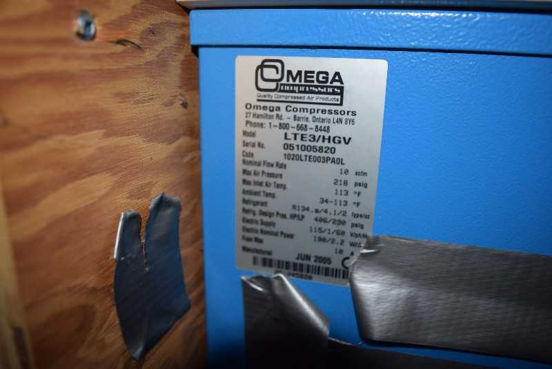 OMEGA COMPRESSOR REFRIGERATED AIR DRYER - MISCELLANEOUS