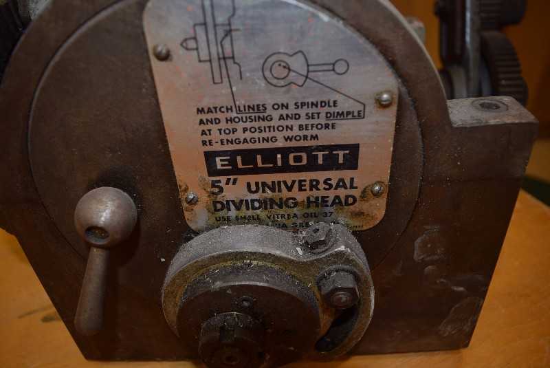 ELLIOTT 5" UNIVERSAL DIVIDING HEAD - MISCELLANEOUS