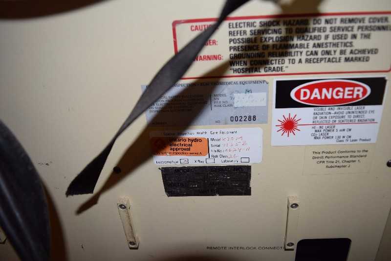 COOPER LASERSONICS 870M 115 V CO2 SURGICAL LASER SYSTEM - MISCELLANEOUS