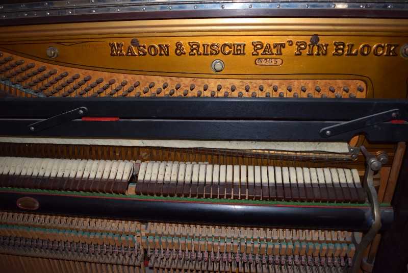 MASON & RISCH PAT PIN BLOCK 5765 1974 UPRIGHT GRAND PIANO - MISCELLANEOUS