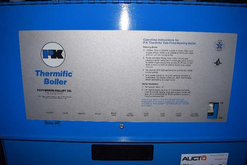 PATTERSON-KELLEY THERMIFIC GAS FIRED HEATING BOILER - MISCELLANEOUS
