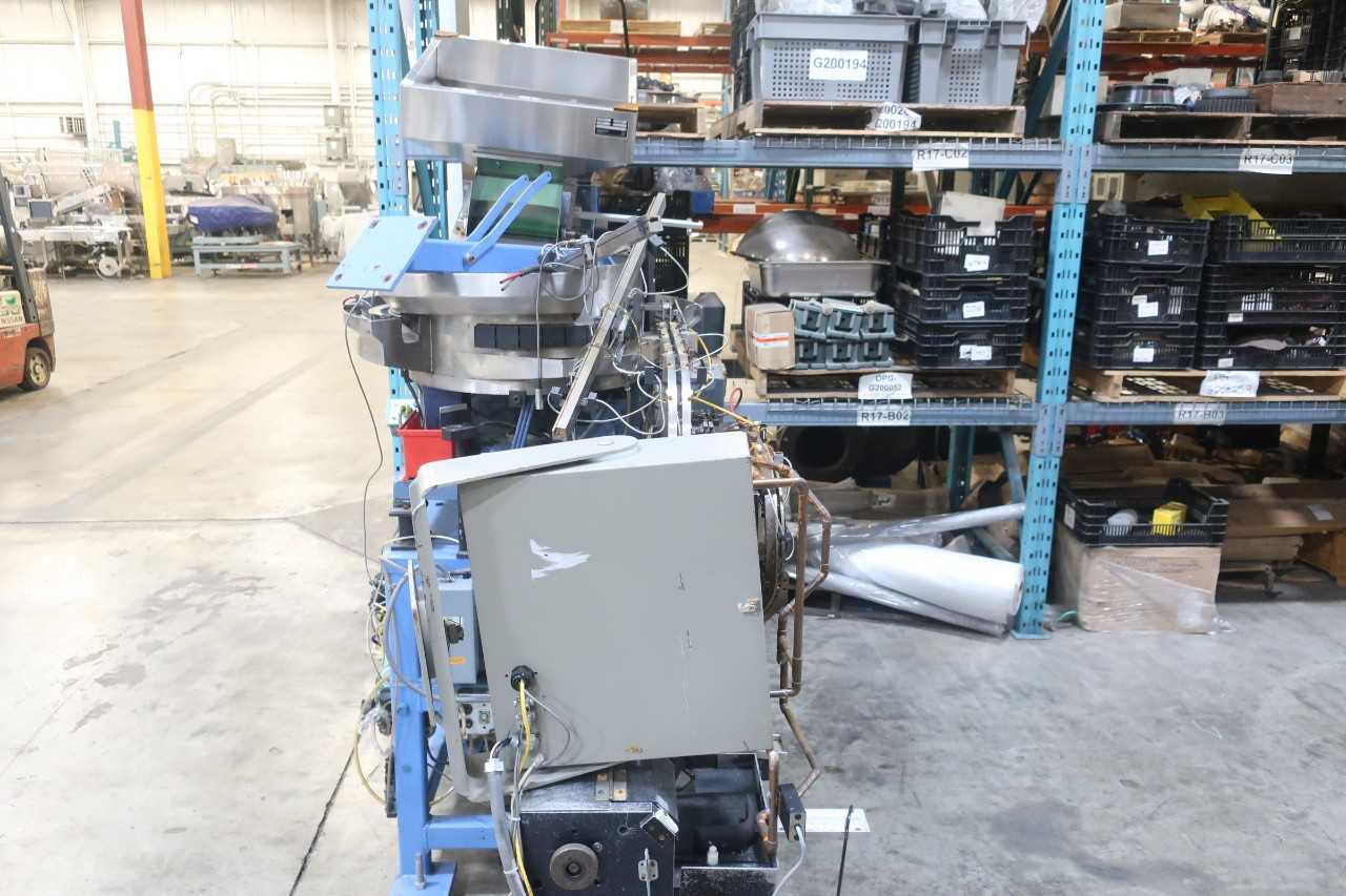 STAINLESS VIBRATION BOWL FEEDER STATION W/ HOPPMANN LB3 HOPPER - PROCESS EQUIPMENT