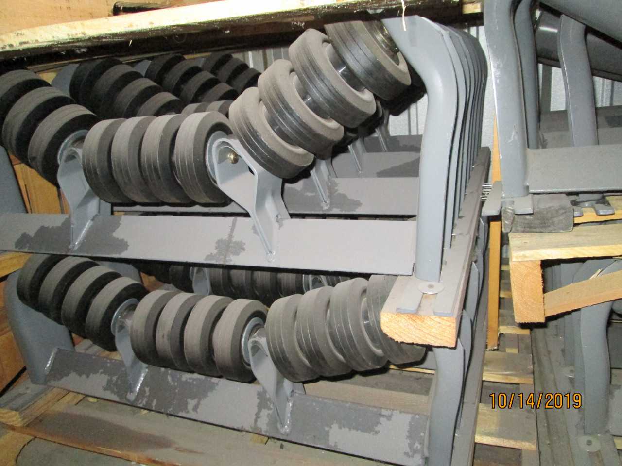 LOT OF ASSORTED STEPHEN-ADAMSON CEMA C CONVEYOR IDLERS - MATERIAL HANDLING