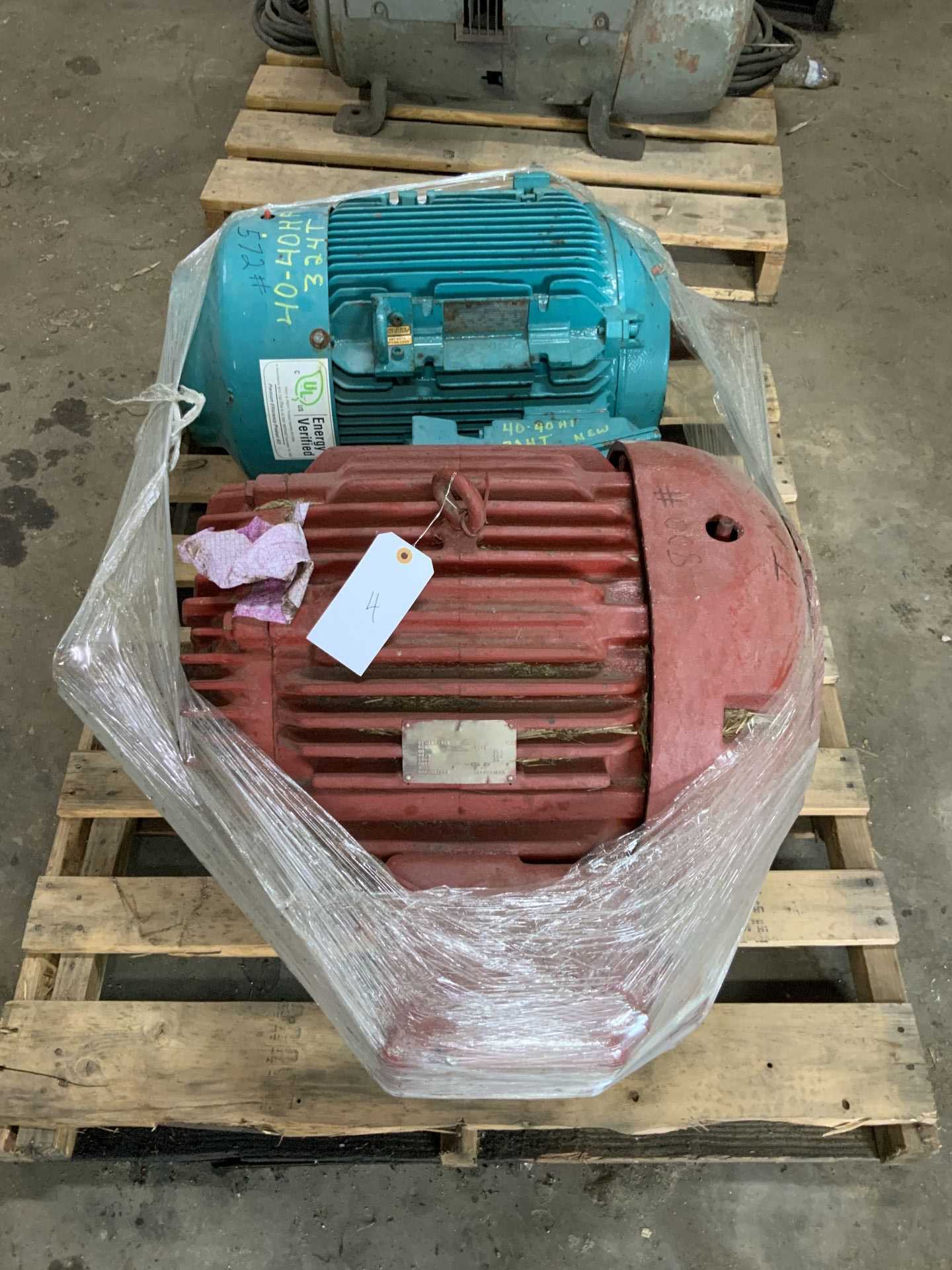 QTY 2 - ELECTRIC MOTORS, 40HP, 60HP - ELECTRIC MOTORS