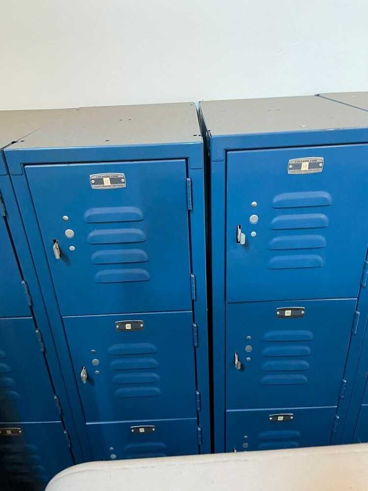 3 locker sets. Each 3 lockers wide - TOOL STORAGE