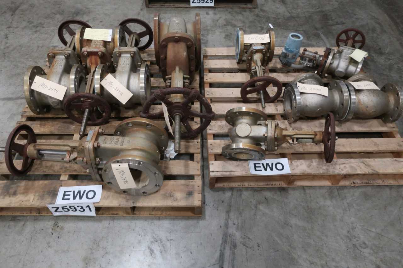 2 PALLETS OF ASSORTED VALVES 3IN-8IN - MISCELLANEOUS