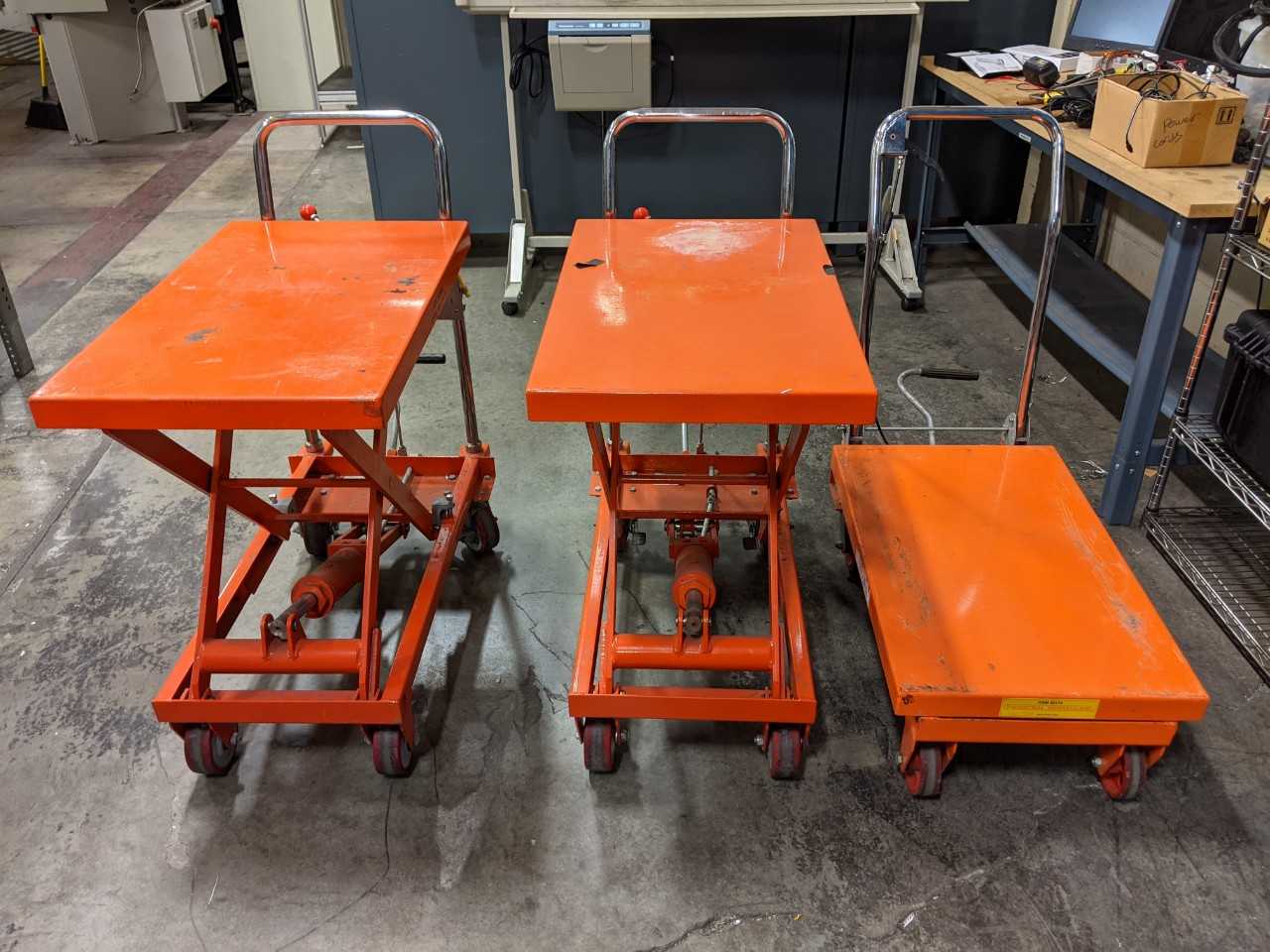 Lot of 3 Presto XP24-600 XP24-300 Scissor Lift Table - LIFT CART