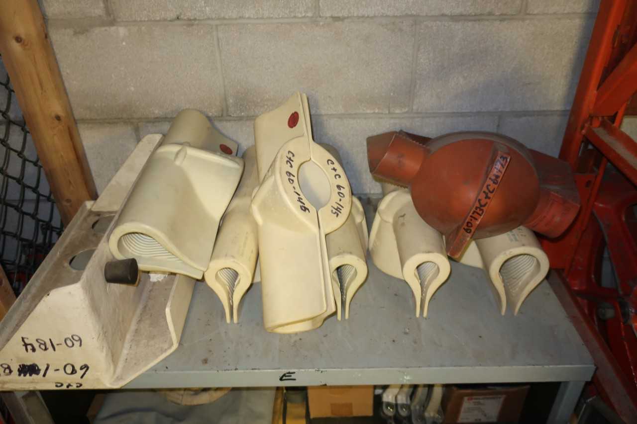 LOT OF ASSORTED HIGH VOLTAGE FIBERGLASS COVERS - ELECTRICAL COMPONENTS