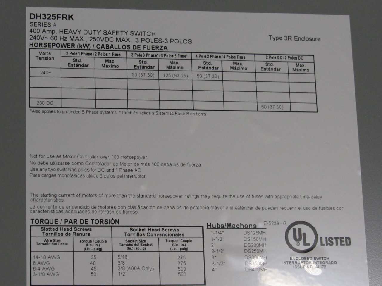 Eaton Heavy Duty Safety Switch - SAFETY EQUIPMENT