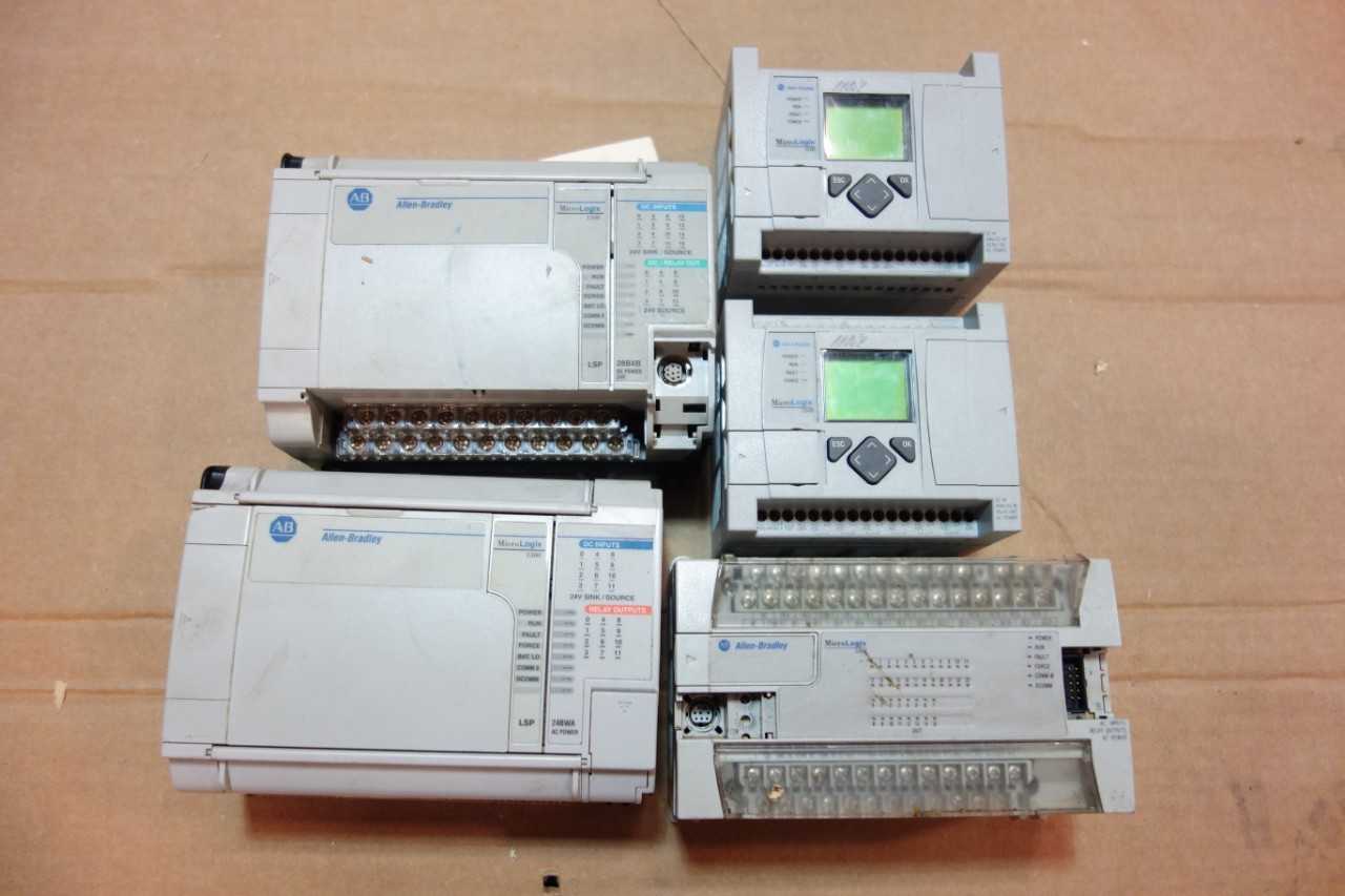 LOT OF 5 ASSORTED ALLEN BRADLEY MICROLOGIX PLC MODULES - AUTOMATION & CONTROLS