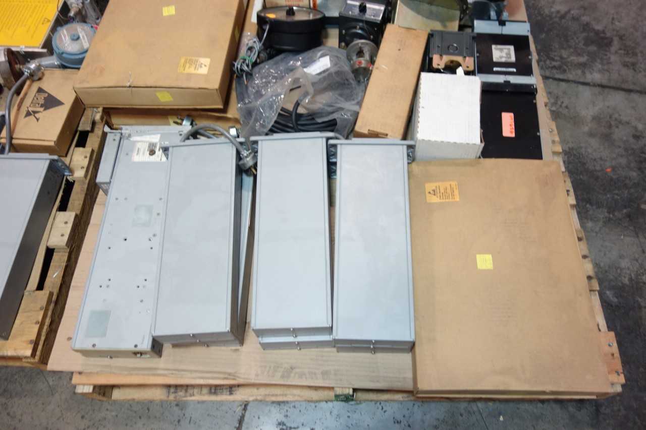 4 PALLETS OF ASSORTED ELECTRICAL, AUTOMATION, CONTROLS, CONTROLLER MODULES , SERVO MOTOR, CAM SWITCH,CIRCUIT BOARDS - AUTOMATION & CONTROLS