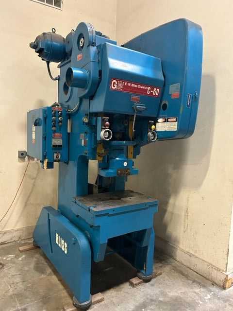 1982 E. W. BLISS C-60 METAL STAMPING MACHINE - MACHINING EQUIPMENT
