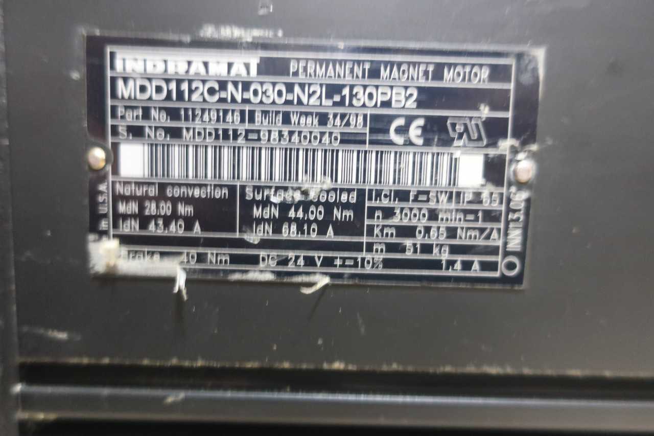 1 LOT OF SERVO MOTOR- INDRAMAT MDD112C-N-030-N2L-130PB2 3000RPM 28NM SERVO MOTOR - SERVO