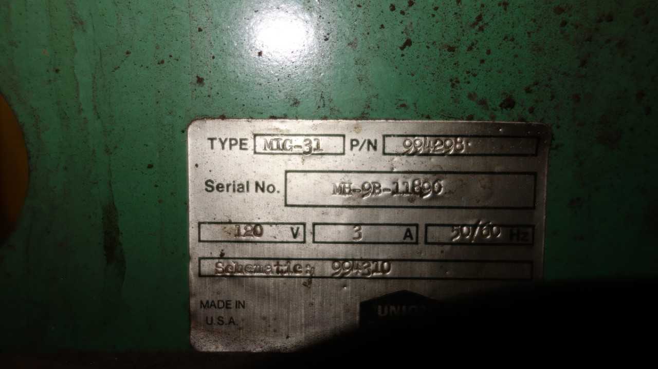 LINDE VI-400 CV/DC POWER SUPPLY MIG WELDER 230/460V-AC WITH MIG-31 WIRE FEEDER - MIG WELDERS
