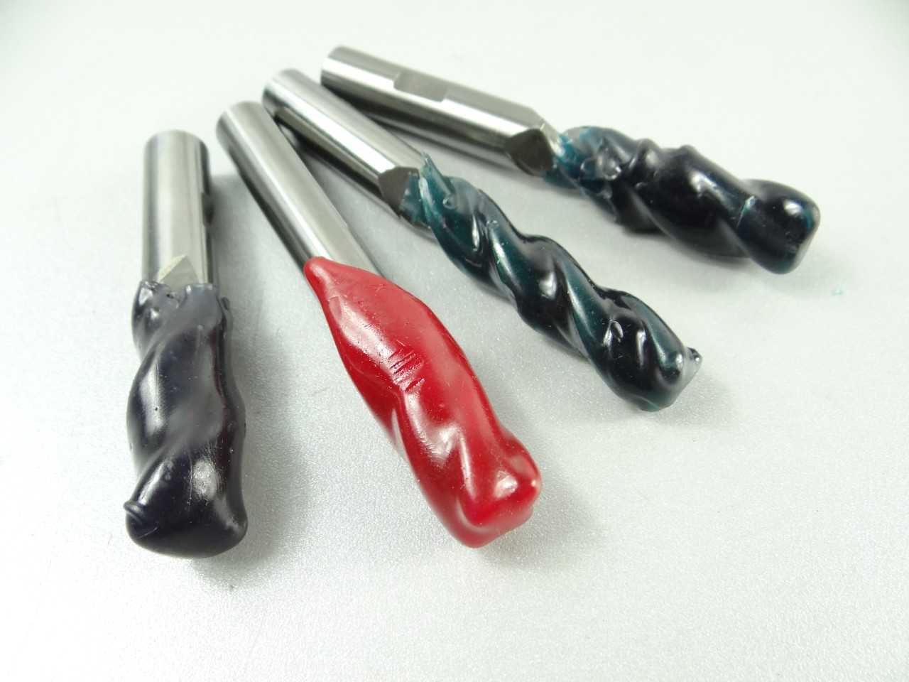 Lot of 4 Assorted Freshly Sharpened Solid Carbide End Mills - MACHINING ACCESSORIES & TOOLING