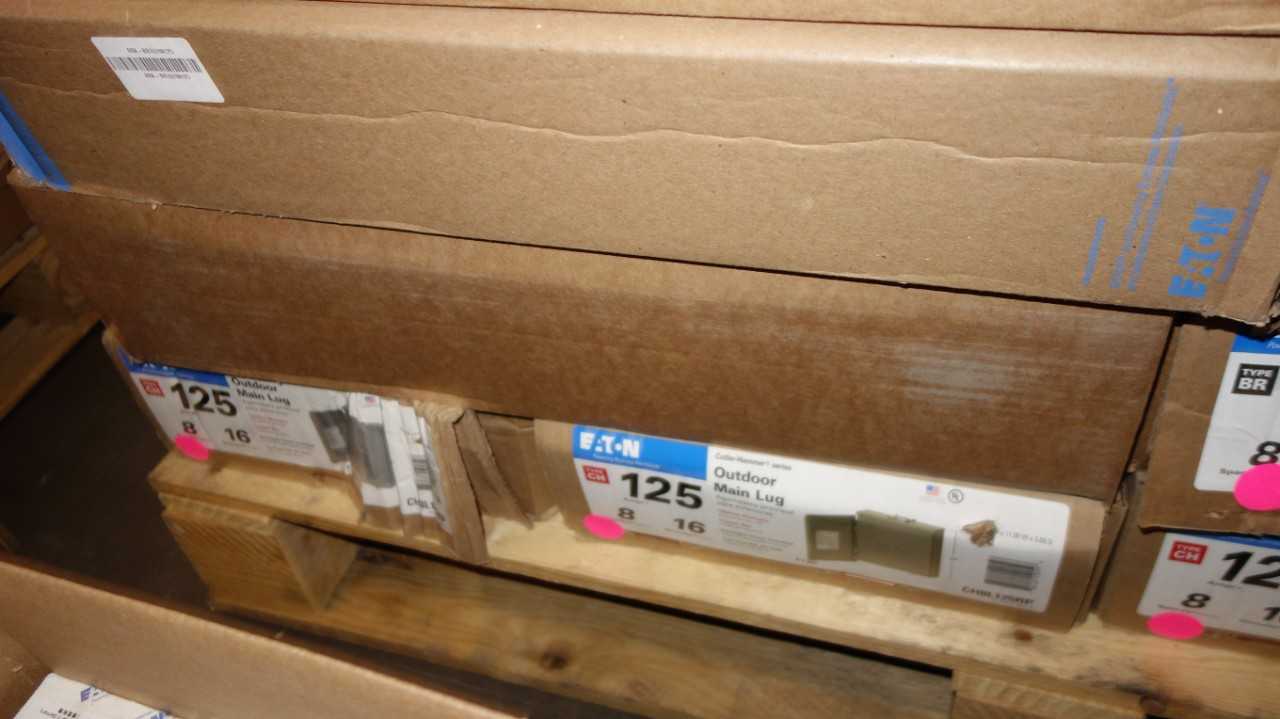 1 PALLET OF EATON CH, BR 125A METER BREAKER PANELS, MAIN LUGS - CIRCUIT BREAKERS