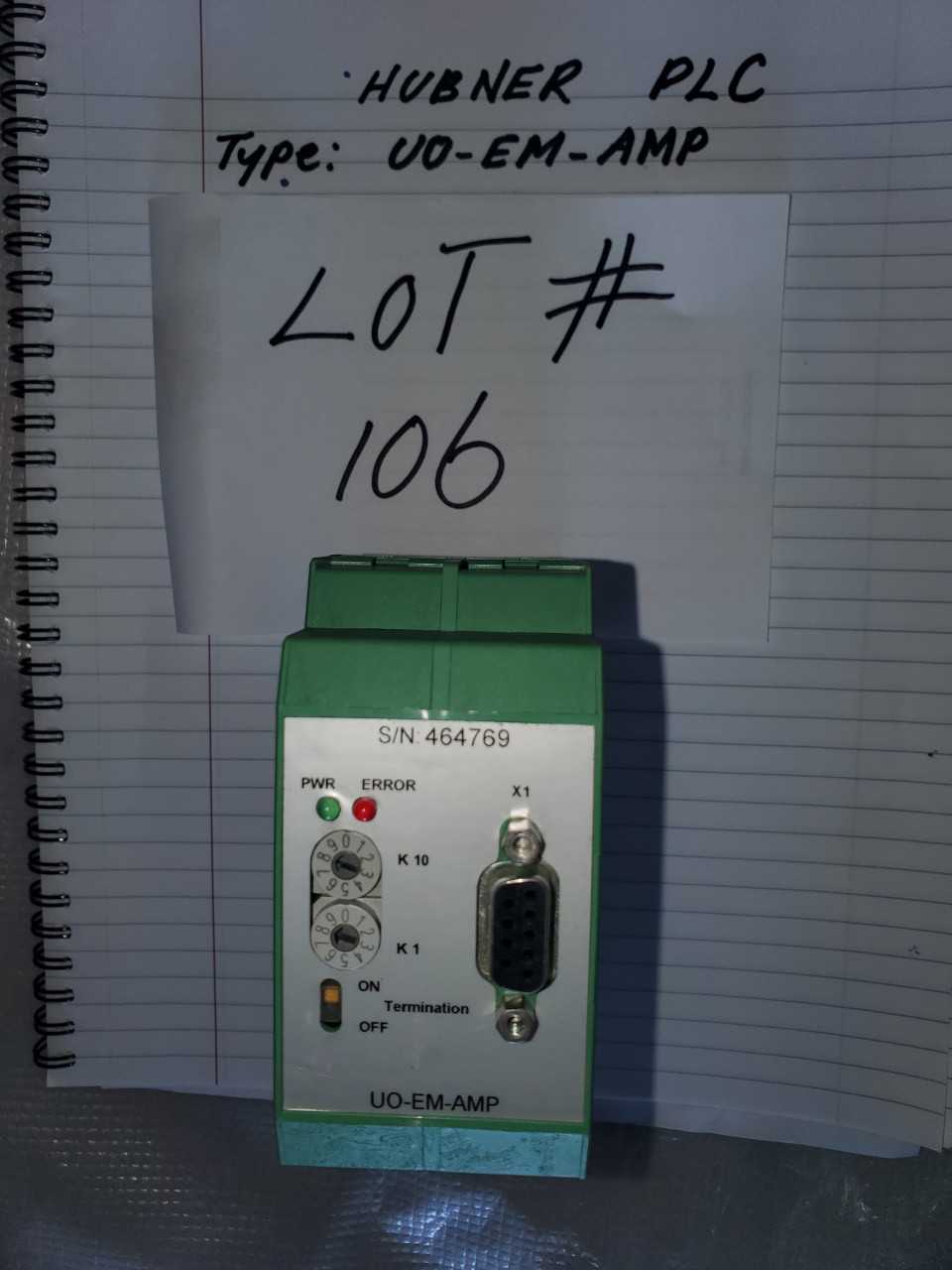 HUBNER PLC TYPE UO-EM-AMP - AUTOMATION & CONTROLS