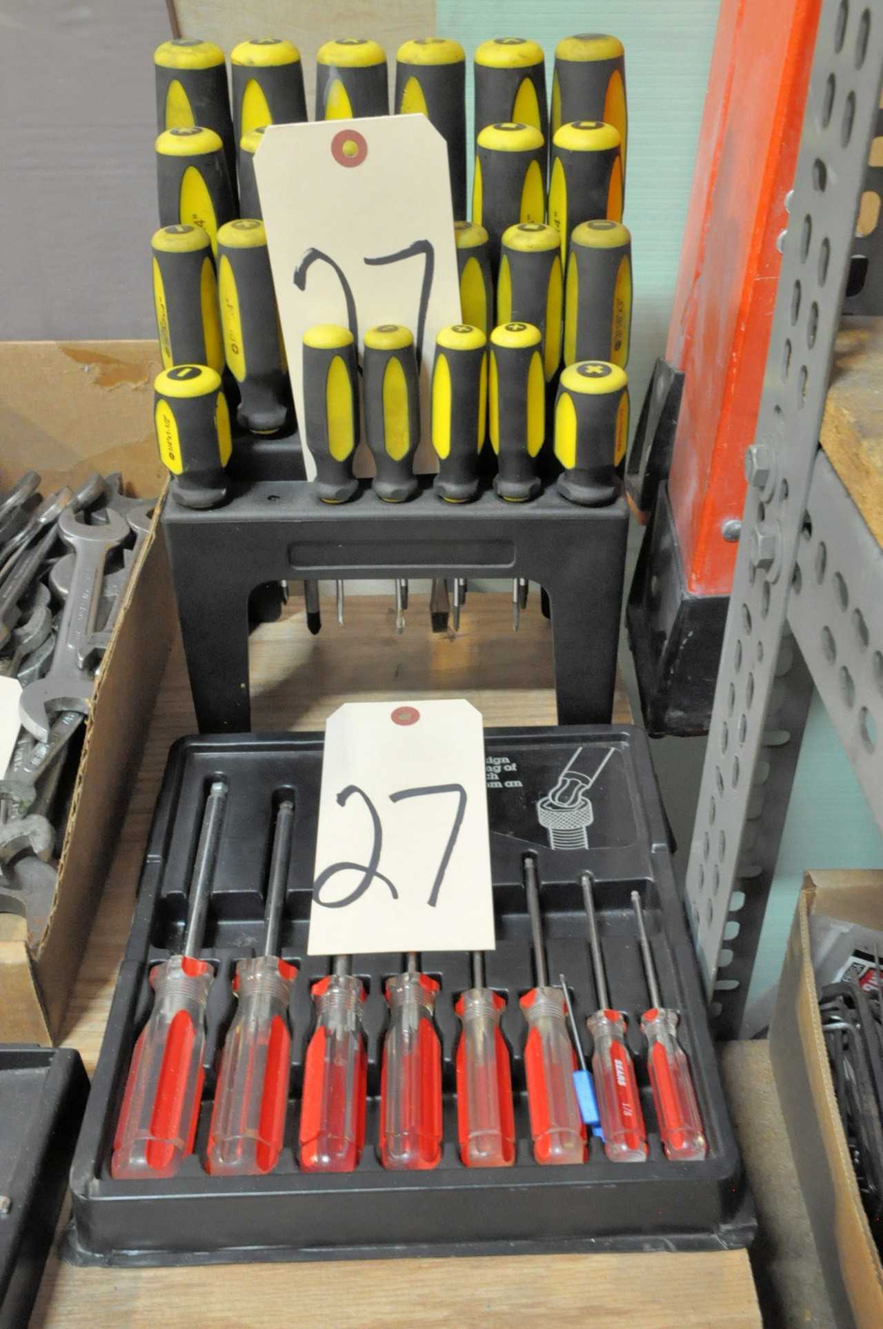 Lot-(1) Ball Socket Set and (1) Screwdriver Set with Stand - ELECTRIC POWER TOOLS