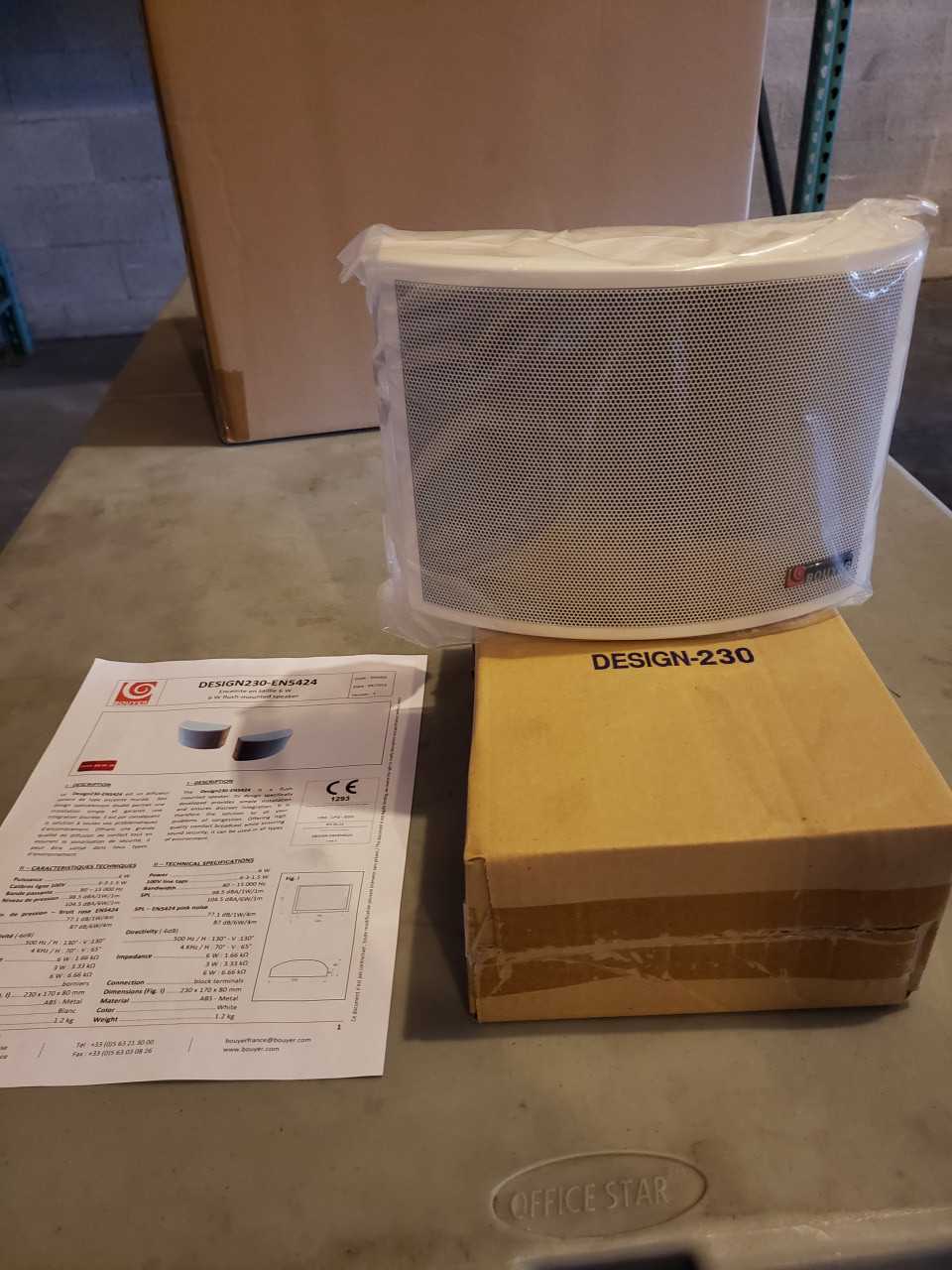 Lot of 325 Bouyer Design230 6W Flush Mounted Speakers - INDUSTRIAL PARTS