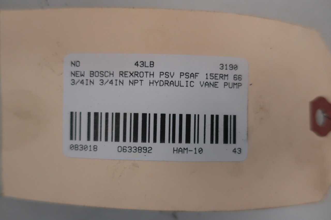 NEW BOSCH REXROTH PSV PSAF 15ERM 66 3/4IN 3/4IN NPT HYDRAULIC VANE PUMP - PUMPS