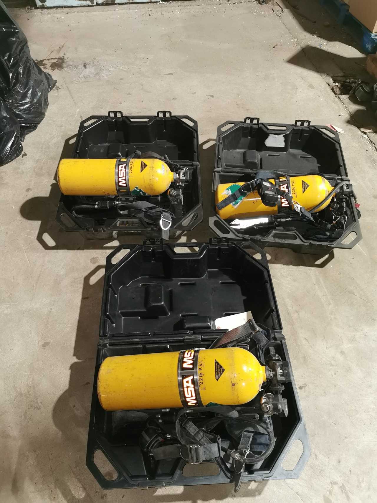 Lot of 3 MSA Air Mask SCBA - INDUSTRIAL PARTS