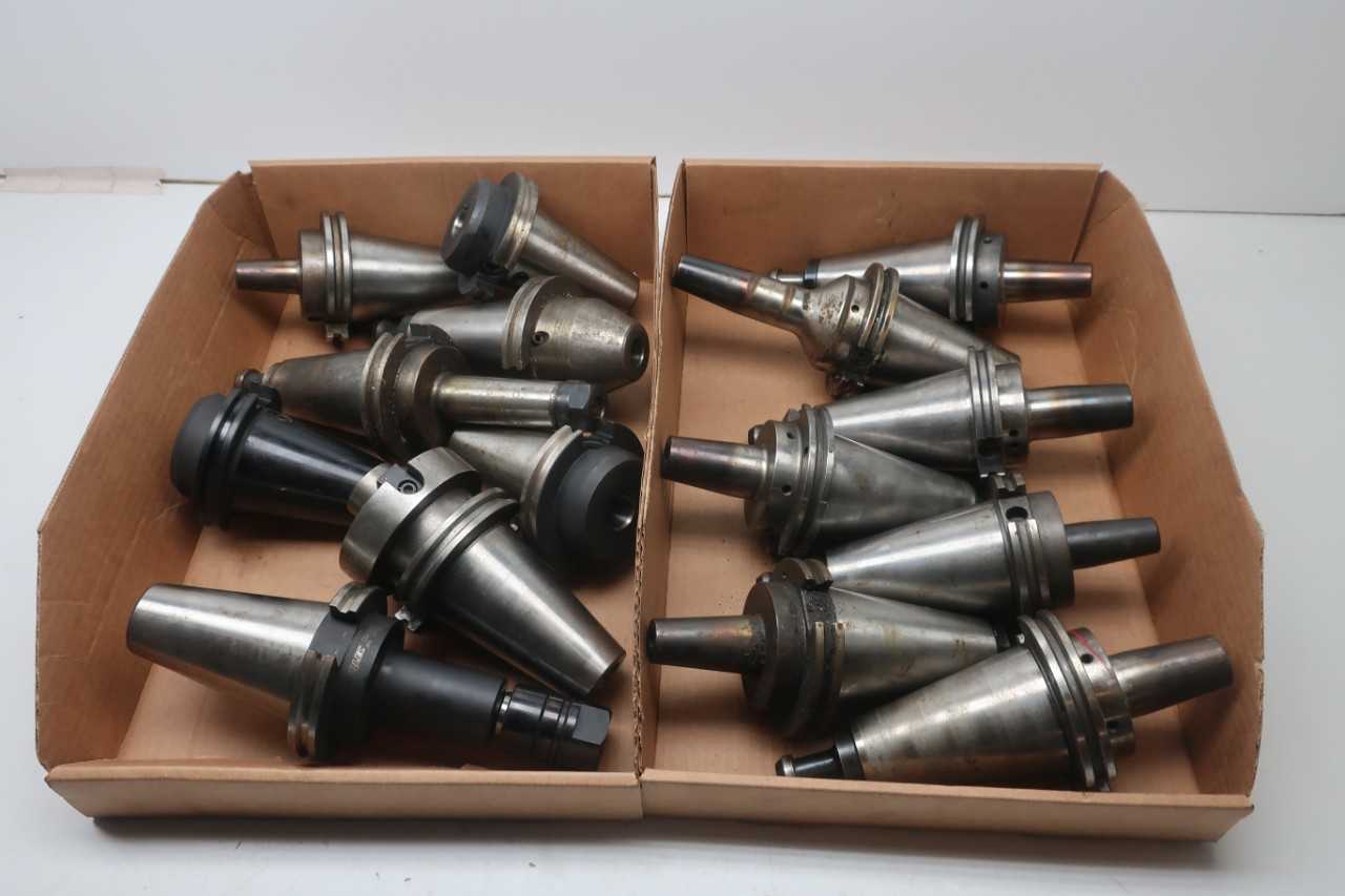LOT OF ASSORTED CAT50 TOOL HOLDERS- TECKNIKS, PARLEC - ELECTRIC POWER TOOLS