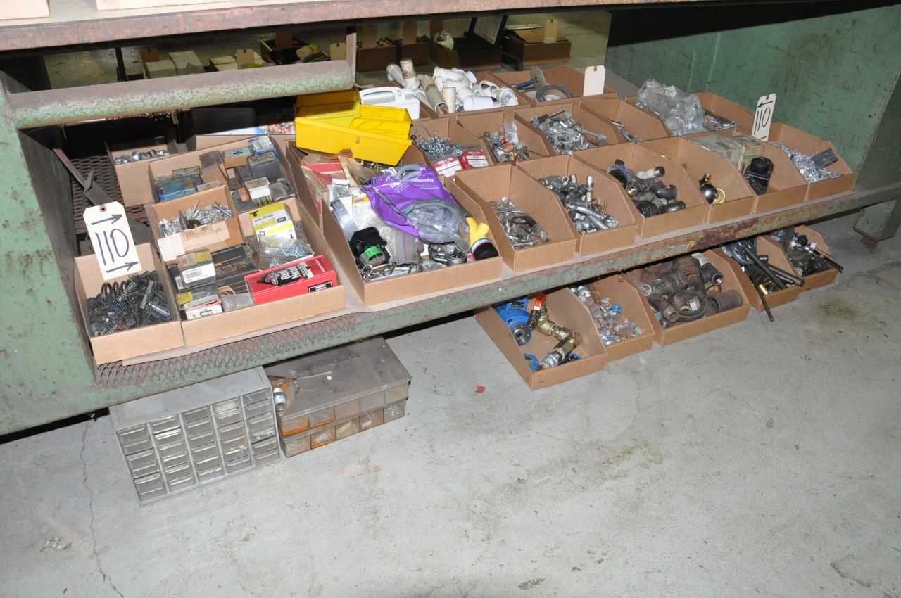 Misc Hardware in 22 Boxes Under 1 Bench on 1 Side - ELECTRIC POWER TOOLS