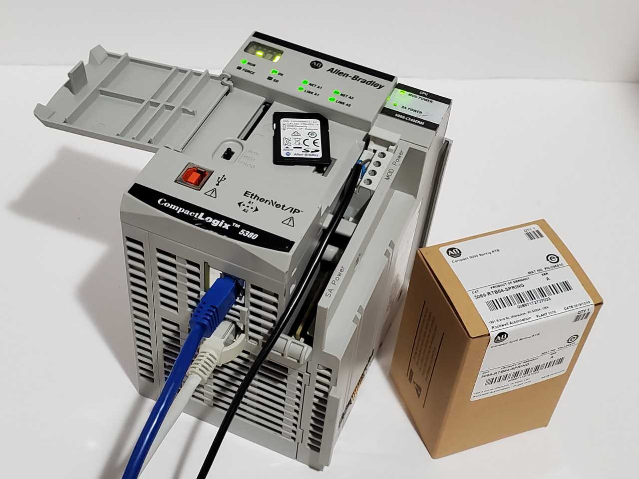 Allen Bradley CompactLogix 5069-L340ERM Plus Brand new 5069-RTB64 Spring - AUTOMATION & CONTROLS