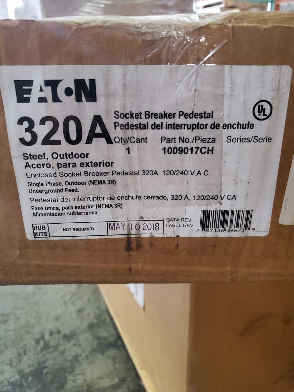 (1) Eaton 1009017CH 320A Meter Socket 4 Terminal - INDUSTRIAL PARTS