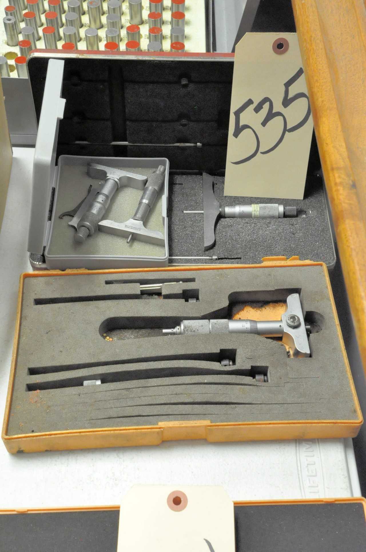 Lot-(3) Asst'd Depth Micrometers - ELECTRIC POWER TOOLS