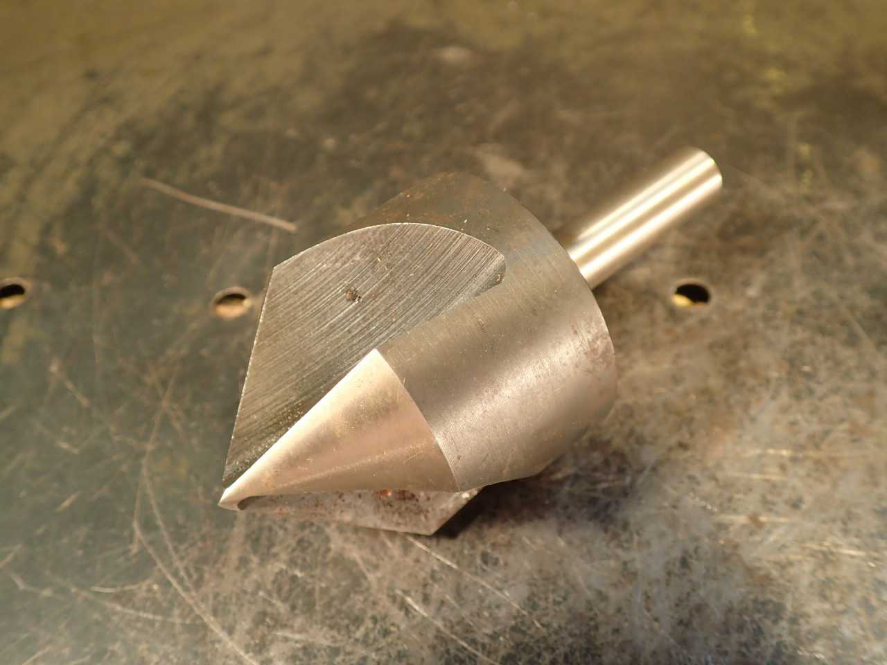 Cleveland Twist Drill 2" 90-Degree 3-Flute Countersink Chamfer Cutter 1/2" Shank - HOLEMAKING TOOLS
