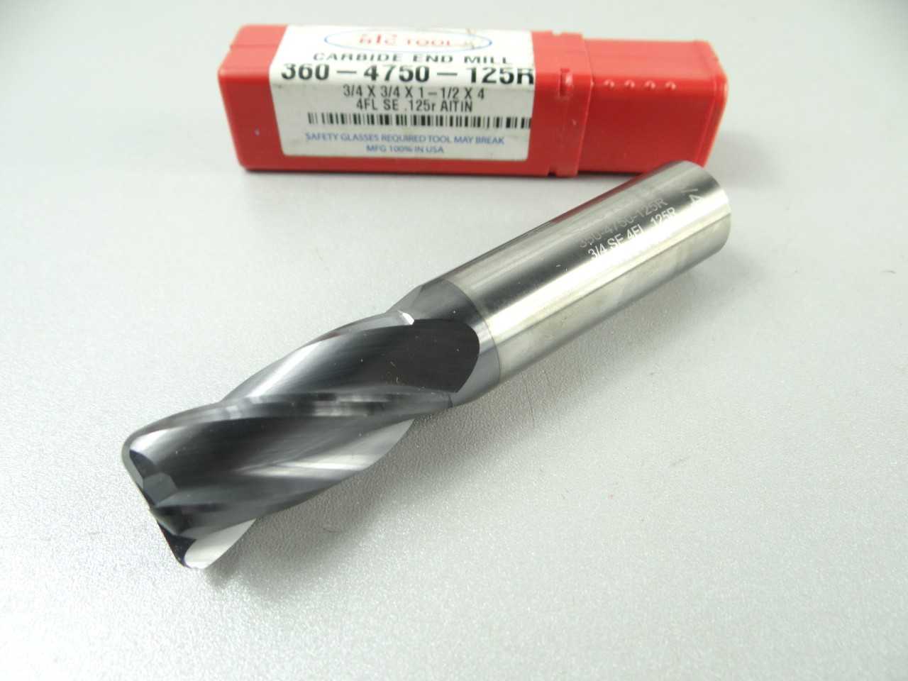NEW HTC Solid Carbide Altin Coated Corner Radius End Mill - MACHINING ACCESSORIES & TOOLING