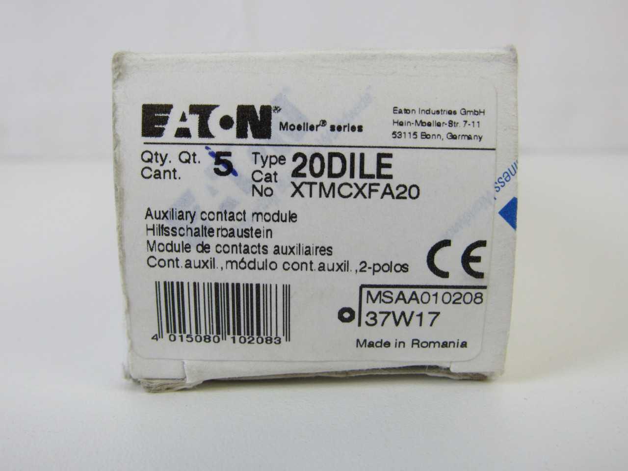 Lot of Quantity 5x XTMCXFA20 Contactors - CONTACTORS