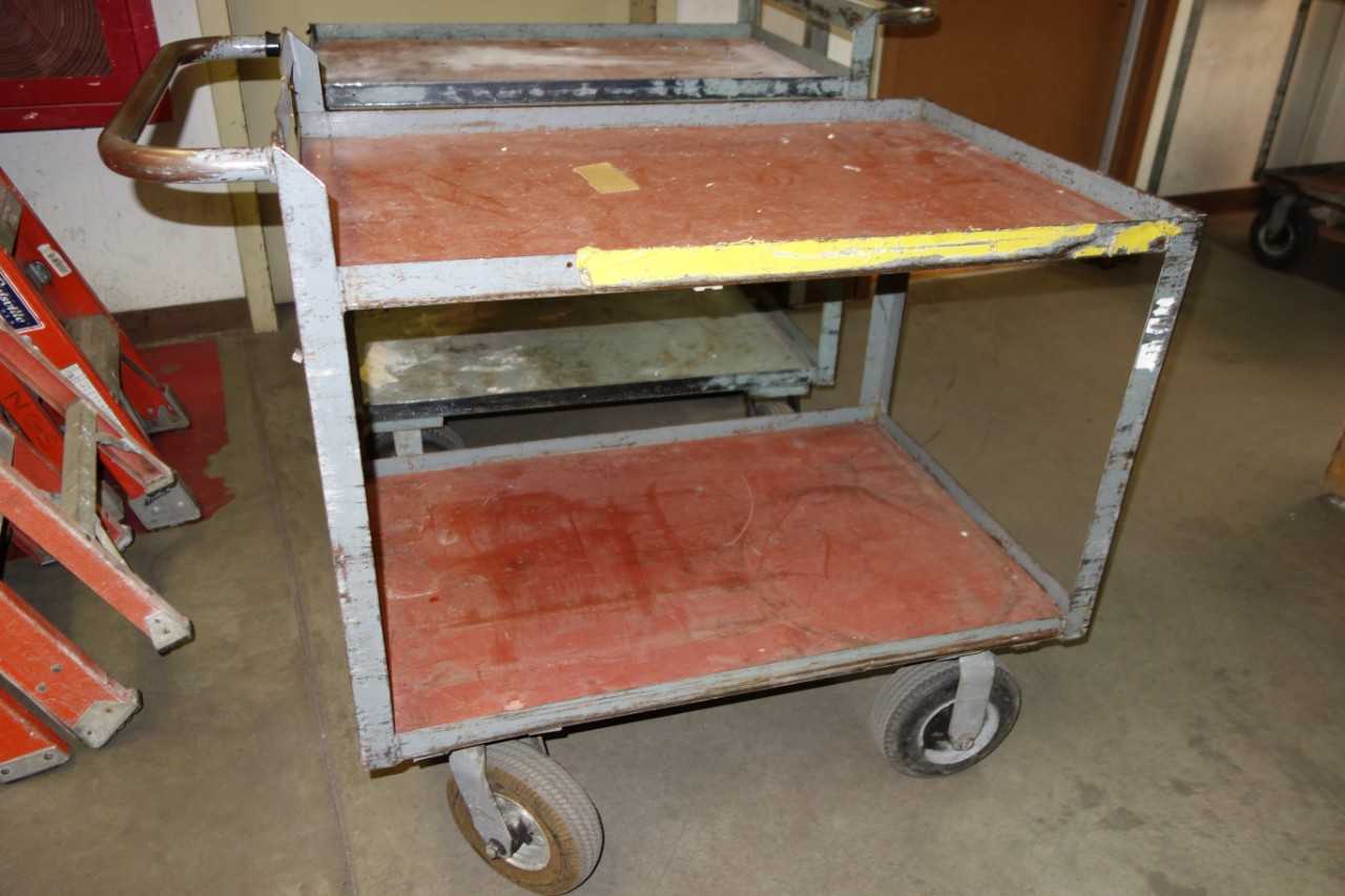 Lot of 5 Rolling Work Tables - PLANT & FACILITY