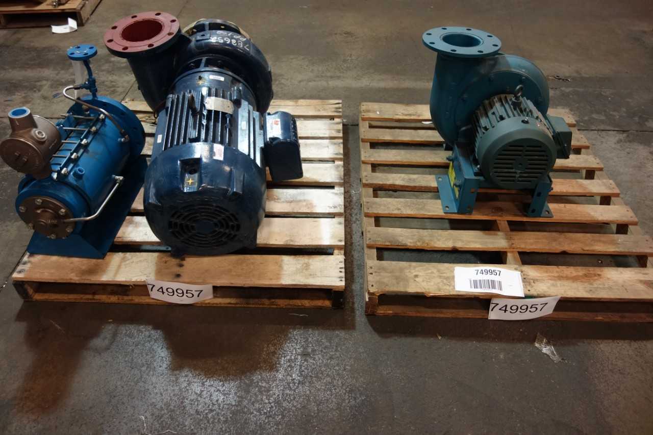 2 PALLETS OF ASSORTED PUMPS- LEWIS PUMPS, TWIN CITYFAN & BLOWER, TEIKOKU - PUMPS