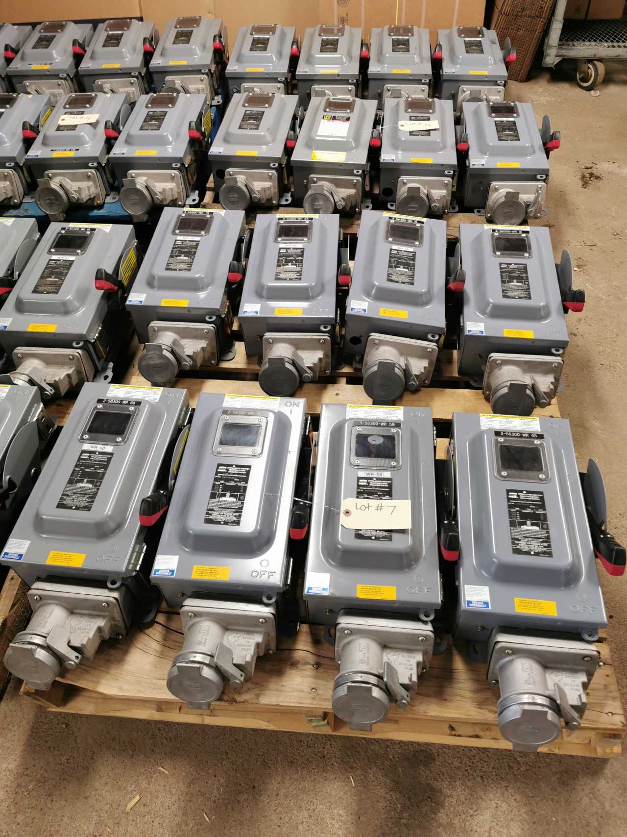 Pallet of 8 Crouse-Hinds Interlocked Safety Disconnect Switch - DISCONNECT SWITCHES