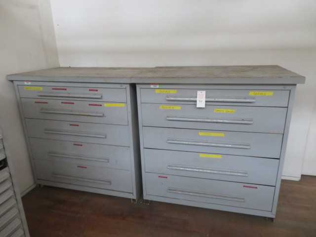 Tool Cabinets and contents (2) each (5) drawer LOT - TOOL STORAGE