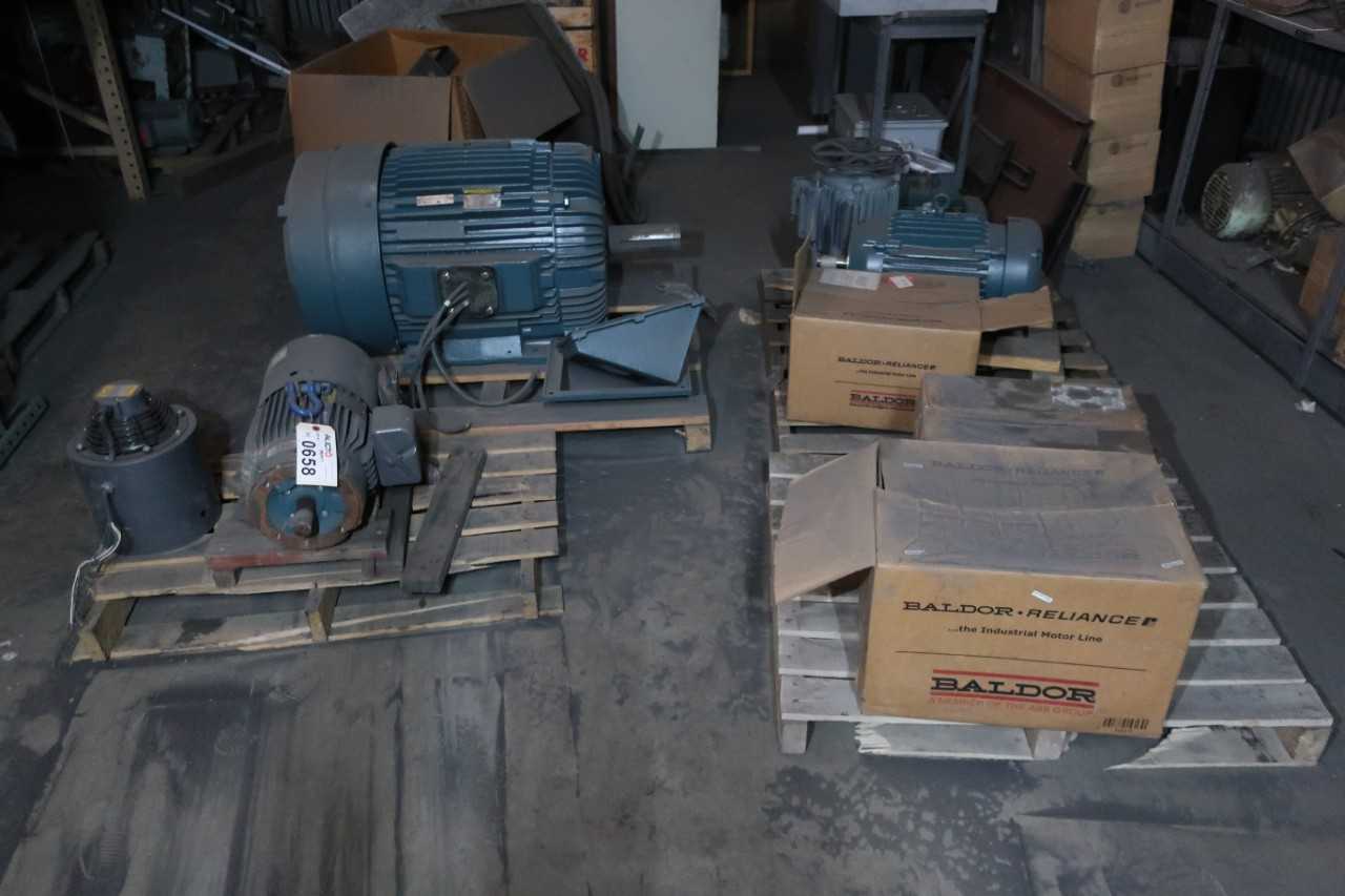 4 PALLETS OF ASSORTED BALDOR AC-MOTORS, 460V-AC - ELECTRIC MOTORS