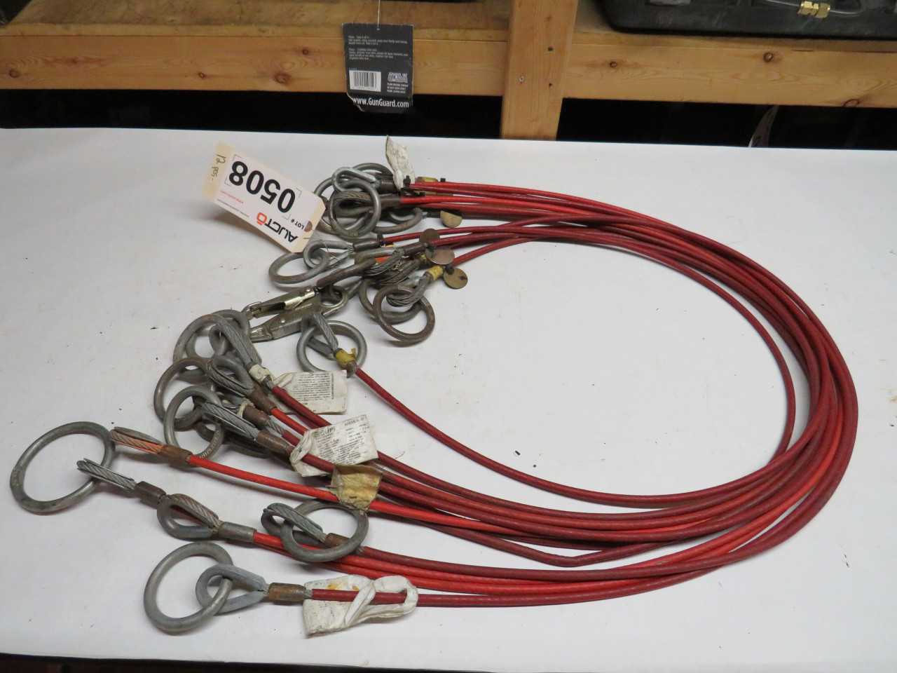 LOT OF 12 ASSORTED 5' 10030907 CABLE SLINGS - LIFTING EQUIPMENT