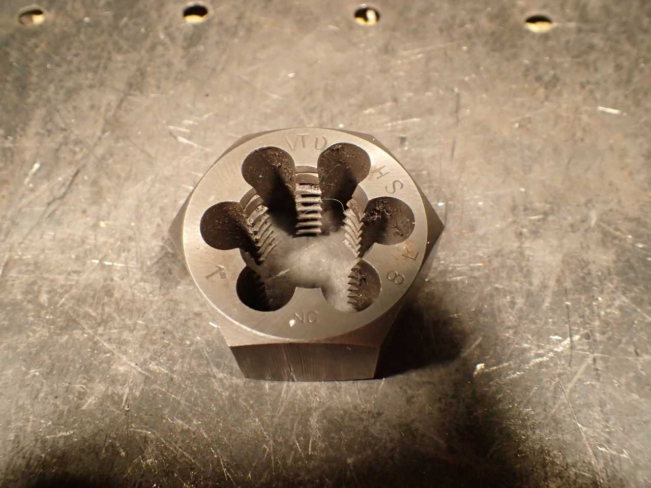 Vermont 1" -8 NC LH Left Hand Rethreading Thread Die: 1-13/16" Across Flats, USA - MACHINING ACCESSORIES & TOOLING