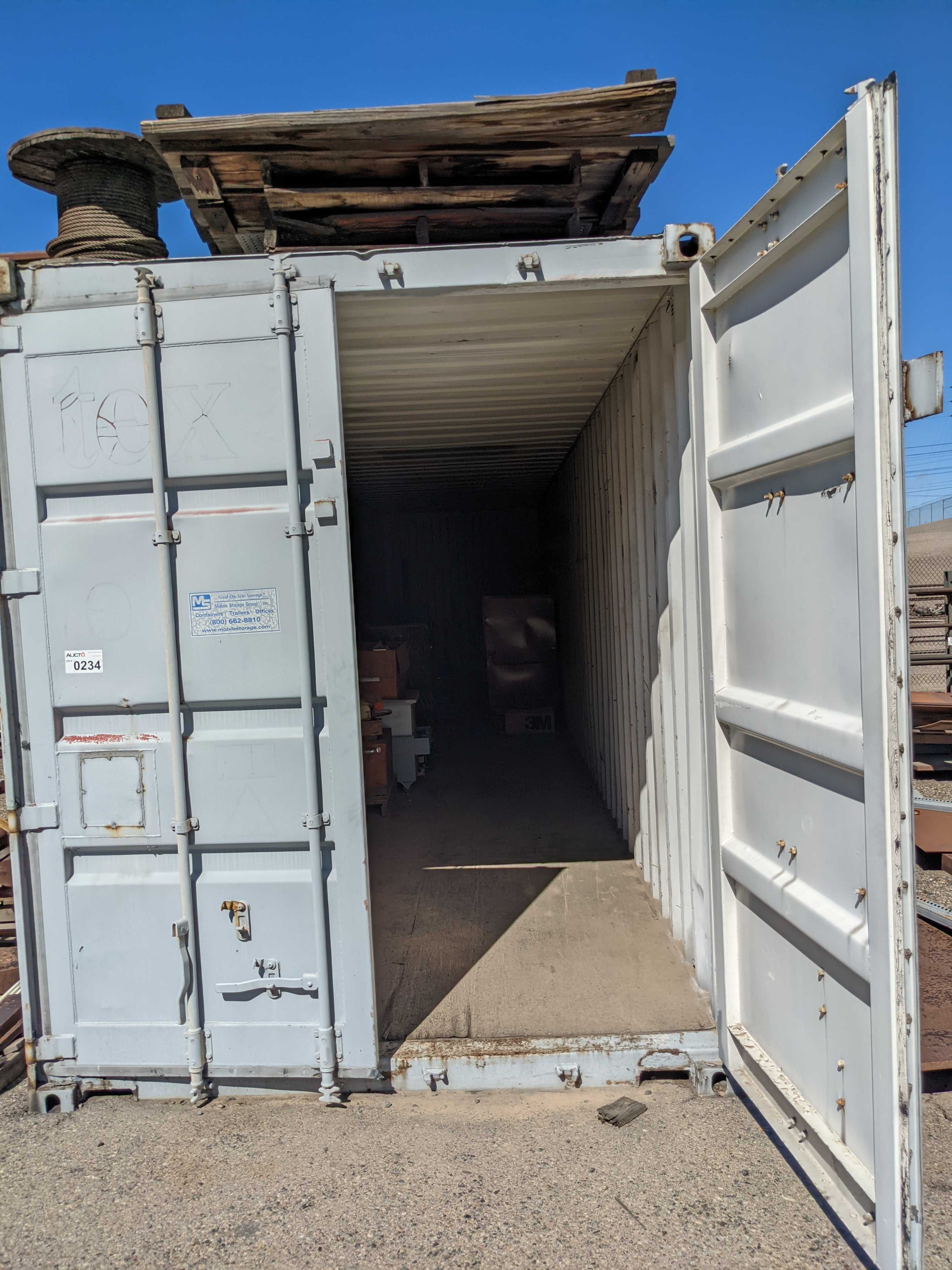 SHIPPING CONTAINER WITH MISCELLANOUS CONTENTS - INDUSTRIAL PARTS