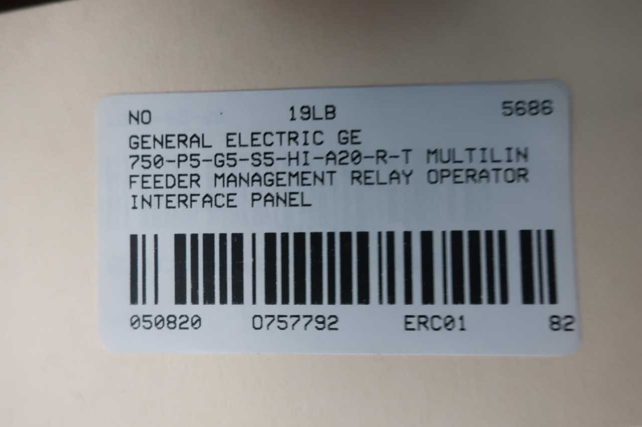 GENERAL ELECTRIC GE 750P5G5S5HIA20RT MULTILIN PROTECTION RELAY - AUTOMATION & CONTROLS