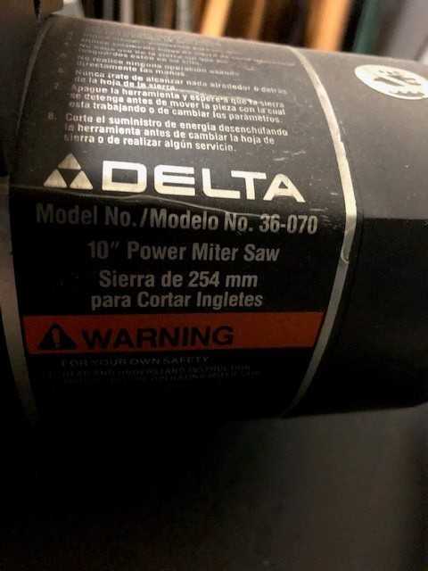 Delta 10; Power Miter Saw - ELECTRIC POWER TOOLS